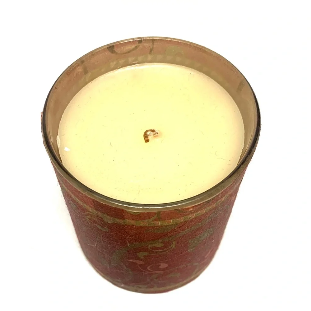 Love Amour Red Glass Cinnamon Scented Votive Candle Romantic Decor